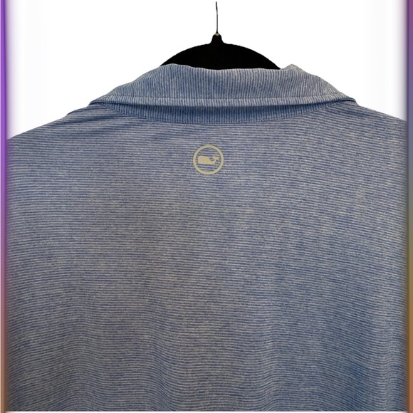 Vineyard Vines Performance Polo Men’s XL Blue Short Sleeve Whale Logo Stretch - Picture 5 of 6